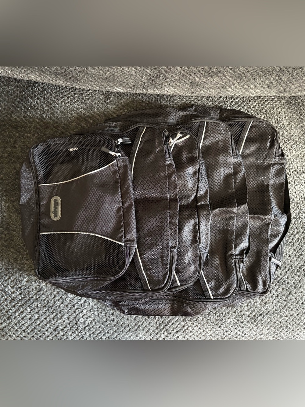 Black 5pc Packing Cube Set